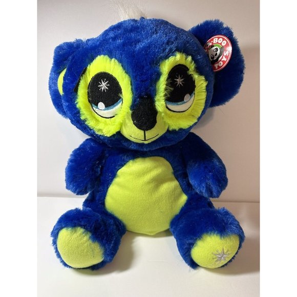 Peek A Boo Toys Blue And Green Stuffed Sleepy Time Bear NWT Christmas - Picture 2 of 11